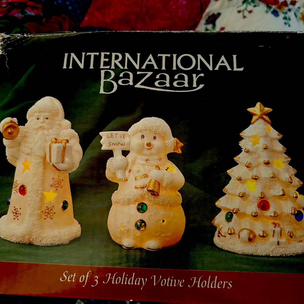 Christmas votive holder